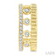 Golden Glow Bezel Layered Diamond Fashion Half Hoop Earrings
