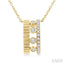 Bezel Layered Diamond Fashion Pendant