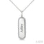 'Ashley' Diamond Engraved Tag Name Pendant