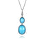Bujukan Sterling Silver Rock Crystal & Turquoise Pendant