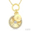 Circle Charm Fluted Diamond Fashion Pendant
