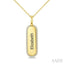 'Elizabeth' Diamond Engraved Tag Name Pendant