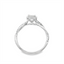 Emerald-cut Diamond Halo Engagement Ring