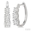 Round Shape Past Present & Future Lovebright Essential Diamond Hoop Earrings