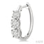 Round Shape Past Present & Future Lovebright Essential Diamond Hoop Earrings