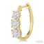 Round Shape Past Present & Future Lovebright Essential Diamond Hoop Earrings