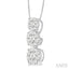 Round Shape Past Present & Future Lovebright Essential Diamond Pendant