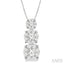 Round Shape Past Present & Future Lovebright Essential Diamond Pendant