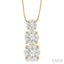 Round Shape Past Present & Future Lovebright Essential Diamond Pendant