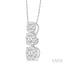 Round Shape Past Present & Future Lovebright Essential Diamond Pendant