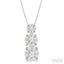 Round Shape Past Present & Future Lovebright Essential Diamond Pendant