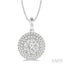 Round Shape Halo Lovebright Essential Diamond Pendant