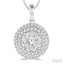Round Shape Halo Lovebright Essential Diamond Pendant