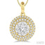 Round Shape Halo Lovebright Essential Diamond Pendant
