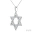 Star of David Diamond Fashion Pendant