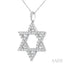 Star of David Diamond Fashion Pendant
