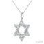 Star of David Diamond Fashion Pendant