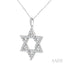 Star of David Diamond Fashion Pendant