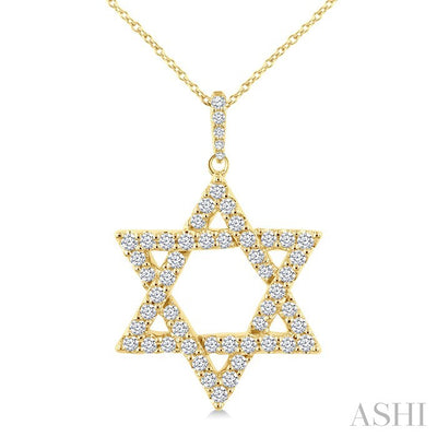 Star of David Diamond Fashion Pendant