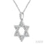 Star of David Diamond Fashion Pendant