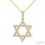 Star of David Diamond Fashion Pendant