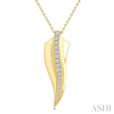 Flame Curve Diamond Fashion Pendant