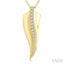 Flame Curve Diamond Fashion Pendant