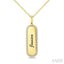 'Jessica' Diamond Engraved Tag Name Pendant