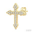 Cross Petite Diamond Fashion Earrings