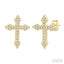 Cross Petite Diamond Fashion Earrings