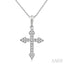 Cross Petite Diamond Fashion Pendant
