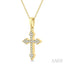 Cross Petite Diamond Fashion Pendant