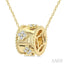 Bead Bijoux Diamond Clover Rondelle Fashion Pendant