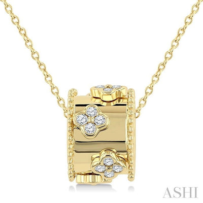 Bead Bijoux Diamond Clover Rondelle Fashion Pendant