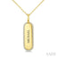 'Michael' Diamond Engraved Tag Name Pendant