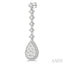 Pear Shape Halo Lovebright Diamond Long Earrings