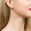 Pear Shape Halo Lovebright Diamond Long Earrings