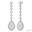 Pear Shape Halo Lovebright Diamond Long Earrings