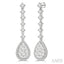Pear Shape Halo Lovebright Diamond Long Earrings