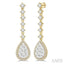 Pear Shape Halo Lovebright Diamond Long Earrings