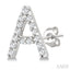 Block 'A' Initial Diamond Earrings