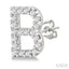 Block 'B' Initial Diamond Earrings