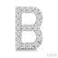 Block 'B' Initial Diamond Earrings
