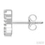 Block 'C' Initial Diamond Earrings