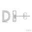 Block 'D' Initial Diamond Earrings