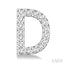Block 'D' Initial Diamond Earrings