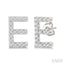 Block 'E' Initial Diamond Earrings
