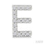 Block 'E' Initial Diamond Earrings