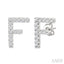 Block 'F' Initial Diamond Earrings