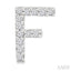 Block 'F' Initial Diamond Earrings
